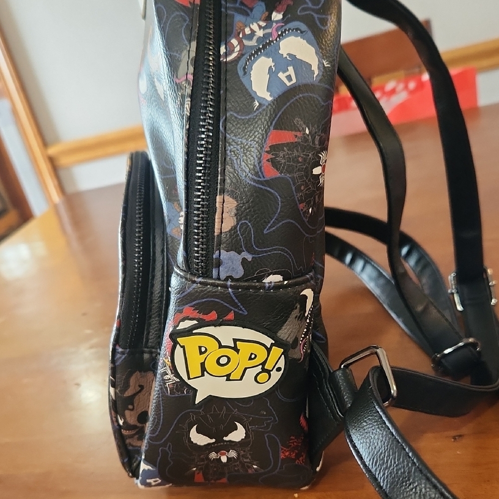 Loungefly Marvel Character Print Backpack - Black and Multicolor - Picture 3 of 13